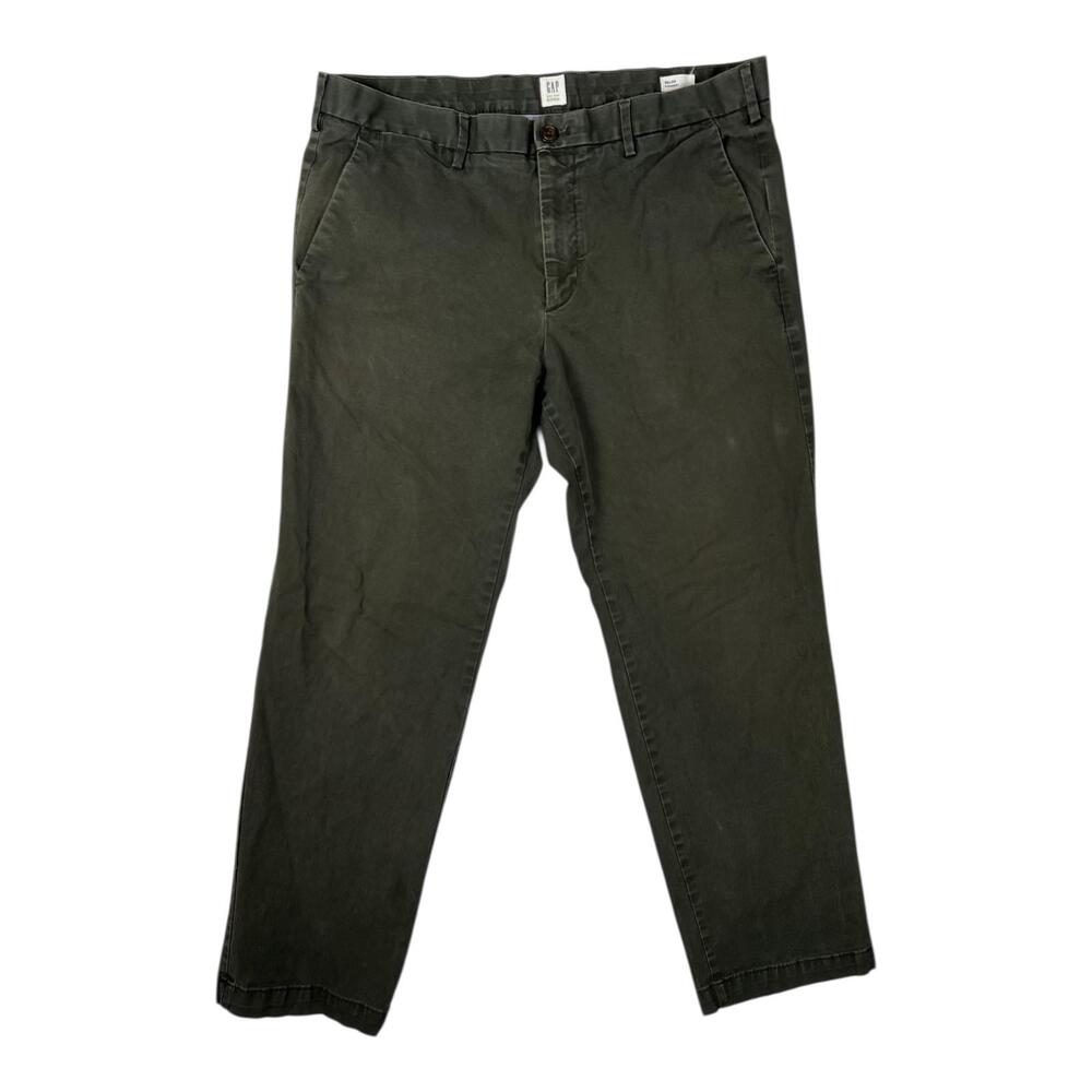 Gap Chino Pants Mens 36x30 Green Straight Fit Cotton Twill GAP For Good Casual